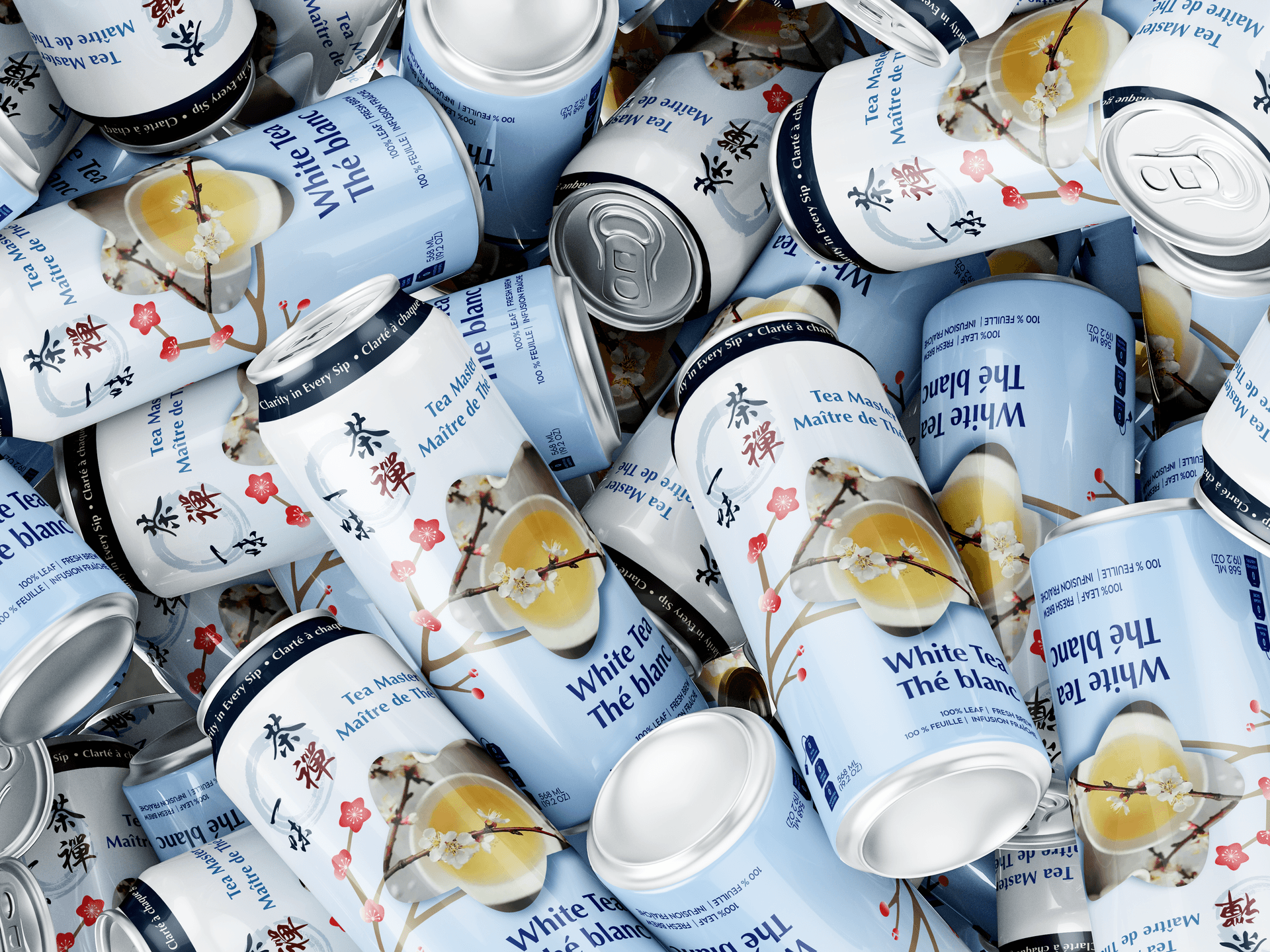 Image of White Tea Cans